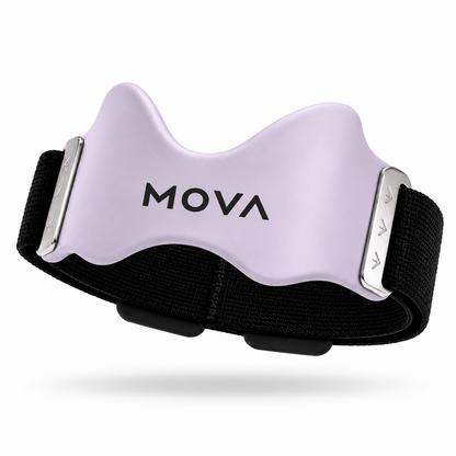 Sangle de maintien du genou MOVA coloris mauve
